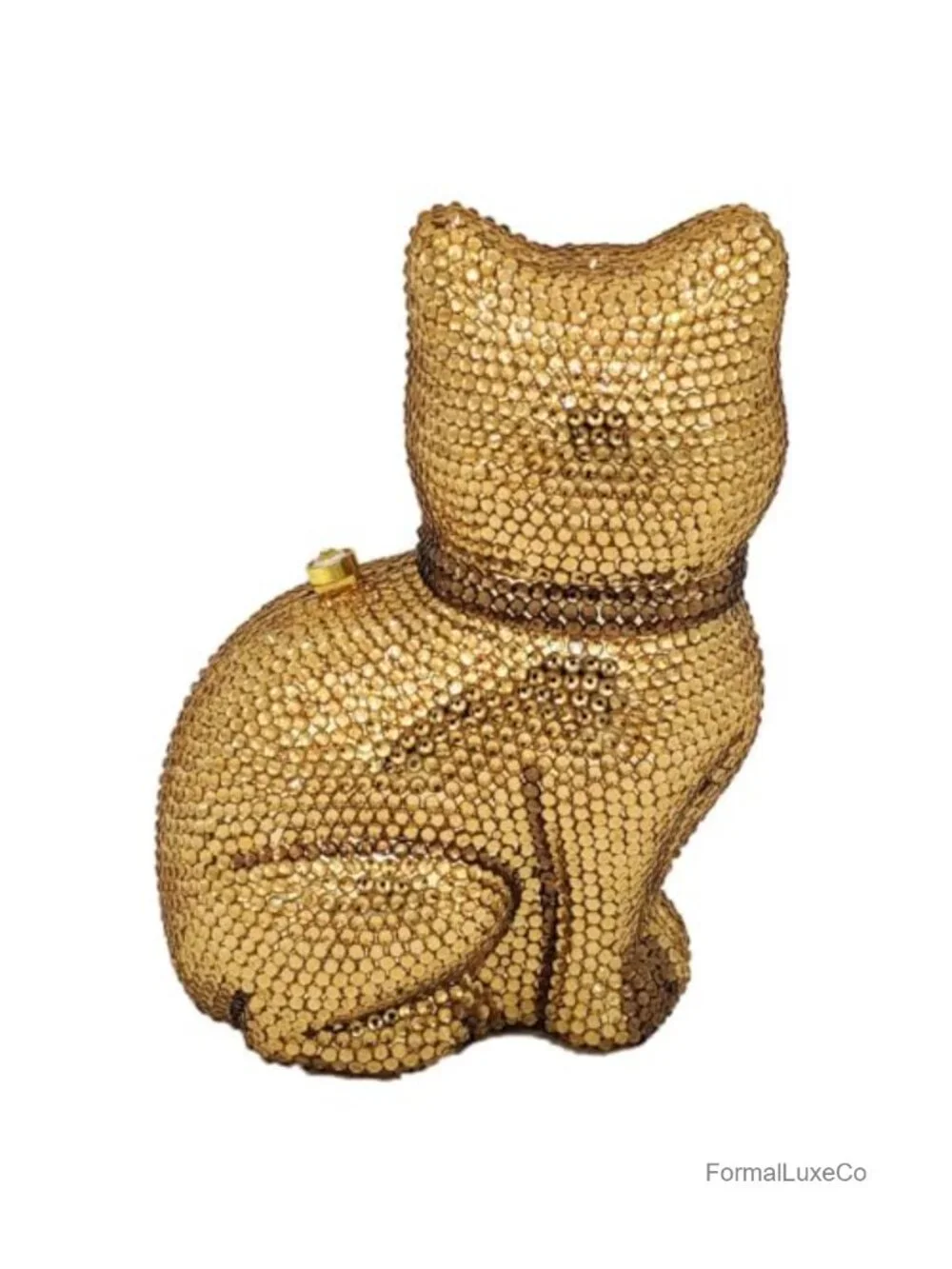 3D Dog Rhinestone Clutch Purse for Women Formal Hardcase Crystal Evening Bag